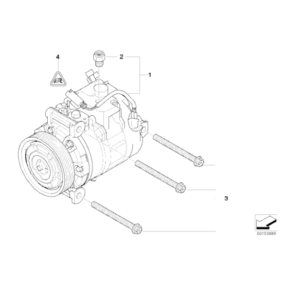64526956716 Kompresor klimatyzacji BMW E82 E87 E90 E91 E92 E93 130 128 323 325 328 330 - 64526956716 - Części oryginalne BMW Łódź | Sklep internetowy BMW
