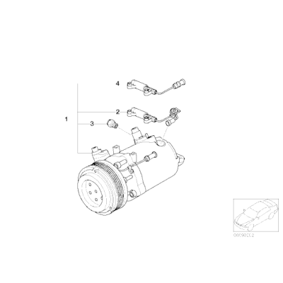 Kompresor klimatyzacji BMW E38 E39 E46 728 520 523 525 530 320 323 325 328 330 M3 - 64526910458