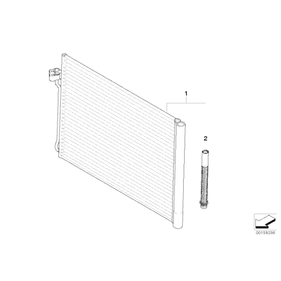 64509239992 Skraplacz klimatyzacji BMW E70 E71 X5 X6 F15 F16 30dX 25d 3,0sd 3,0si 4,8i M50dX 40dX 40iX 35iX - 64509239992 - Części oryginalne BMW Łódź | Sklep internetowy BMW