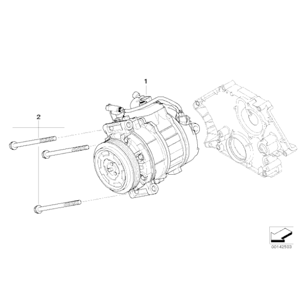 64509174803 Kompresor sprężarka klimatyzacji BMW E60 E61 E63 E64 E65 E89 Z4 730i 630i 523i 525i 530i 528i - 64509174803 - Części oryginalne BMW Łódź | Sklep internetowy BMW