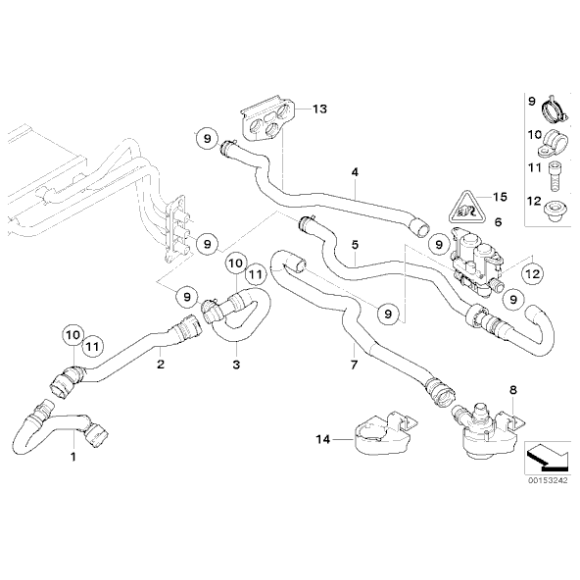 Dodatkowa elektryczna pompa wody BMW E60 E61 E63 E64 650i 645Ci 550i 520i 540i 530i 525i - 64116988960