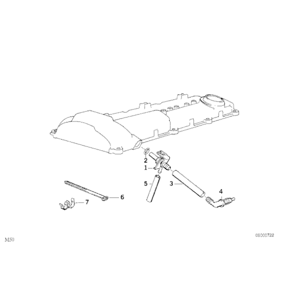 Przewód elastyczny skrzyni korbowej BMW E36 320i 325i 325is M3 - 11151730507