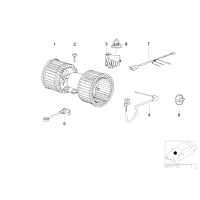 Wentylator wnętrza BMW E39 E53 X5 520 523 525 528 530 535 540 3,0 4,4 4,6 4,8 - 64118385558