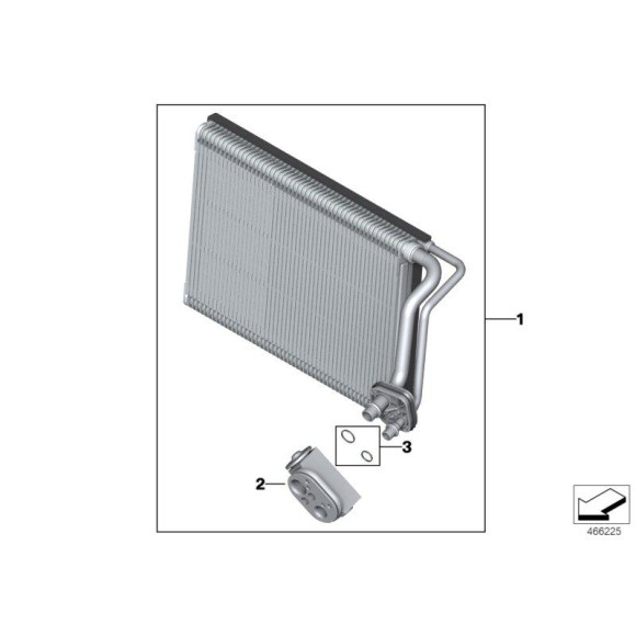 64116975553 Parownik klimatyzacji BMW F20 F21 F22 F23 F30 F31 F32 F34 F36 F80 F82 F87 - 64116975553 - Części oryginalne BMW Łódź | Sklep internetowy BMW
