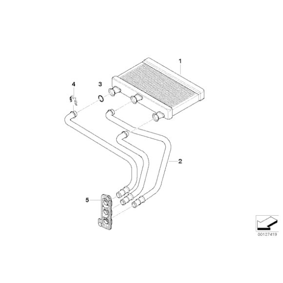64116933922 Nagrzewnica BMW E60 E61 E63 E64 520 523 525 528 530 535 540 545 550 M5 630 645 635 650 M6 - 64116933922 - Części oryginalne BMW Łódź | Sklep internetowy BMW