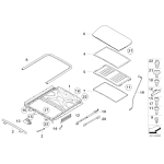Uszczelka szyberdachu BMW E38 E39 E60 E65 E71 F01 F10 F16 G11 G12 F02 E66 prod po 09.2001r - 54107245551