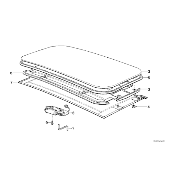 54128108334 Uszczelka pokrywy dachu szyberdachu BMW E31 840i 840Ci 850Ci 850CSi - 54128108334 - Części oryginalne BMW Łódź | Sklep internetowy BMW