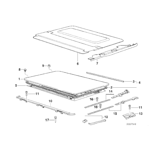 Uszczelka szyberdachu BMW E36 316 318 320 323 325 328 M3 - 54128165954