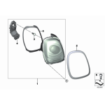 63217351432 Pierścień ozdobny lampy tył prawy chrom MINI F55 F56 F57 - 63217351432 - Części oryginalne BMW Łódź | Sklep internetowy BMW