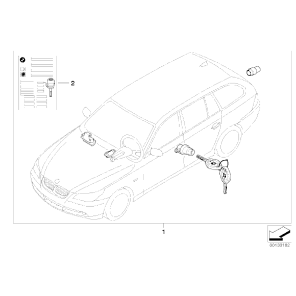 Kabel naprawczy CAS BMW E60 E61 E63 E64 630 645 650 M6 520 525 528 530 535 545 550 - 61116942590