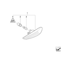 Lampa kierunkowskazu dodatkowa, lewa - 63133418445
