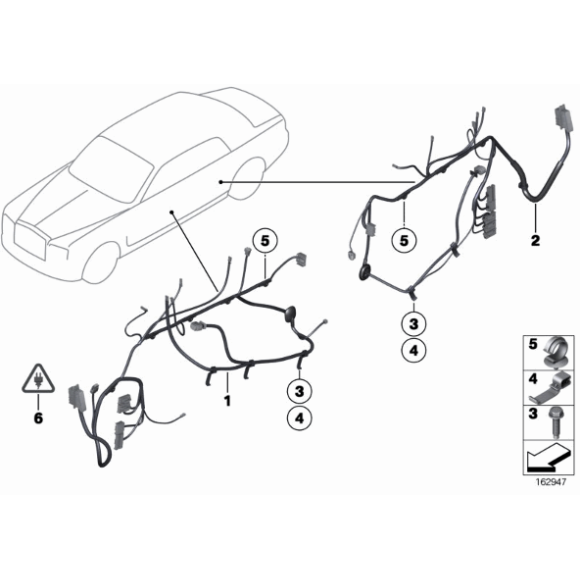 Przewód poduszki airbag BMW E38 E39 E46 E81 E84 E87 E90 E91 E92 E93 F10 F11 F12 F15 F20 F25 F30 F32 - 61129118135