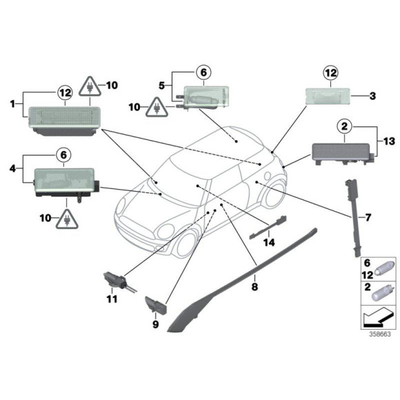 Wtyk z przewodem BMW E36 E38 E39 E46 E53 E60 E63 E64 E65 E70 E71 E81 E83 X3 E84 X1 E90 F20 F25 F30 MINI - 61130005198