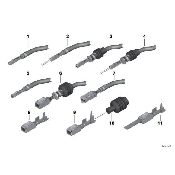 Styk tulejowy MQS BMW E36 E38 E39 E53 E60 E65 E70 E83 E81 E90 F20 F30 MINI - 61130005201