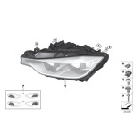 63117419633 Reflektor LED przód lewy BMW F30N F31N 316 318 320 325 328 330 335 340 - 63117419633 - Części oryginalne BMW Łódź | Sklep internetowy BMW