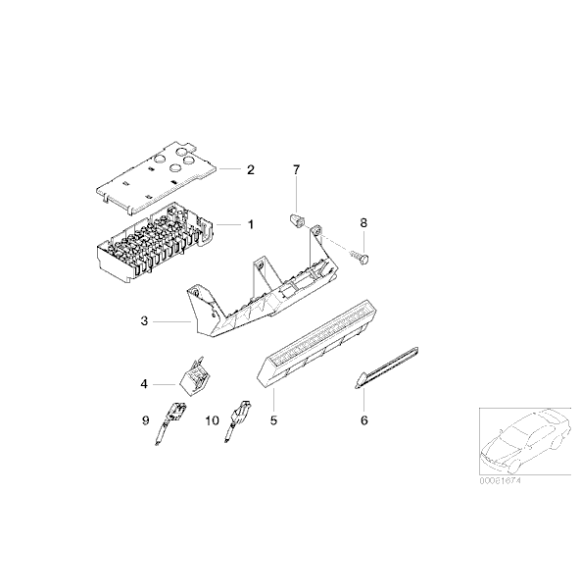 Podw.styk spręż.płaski z kablem BMW E36 E38 E39 E46 E52  E53 E60 E63 E64 E65 E66 E70 - 61130007437