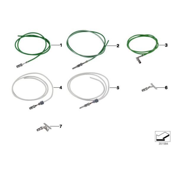 Okrągły styk wtykowy 2.5 z kablem BMW E30 E31 E32 E36 E38 E39 E46 X5 E60 E63 E65 X6 E81 X1 X3 E90 F01 F10 F20 F30 G01 G30 - 6113
