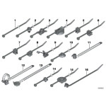 Opaska kablowa BMW Motorrad E24 E30 E32 E34 E36 E46 E39 E38 X5 X3 E60 X6 X1 E65 E87 E90 F01 F10 F30 G30 F20 F20 F39 F45 - 611313
