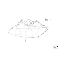 Reflektor z podw. św. ksenon. prawy BMW E92 E93 - 63117182508