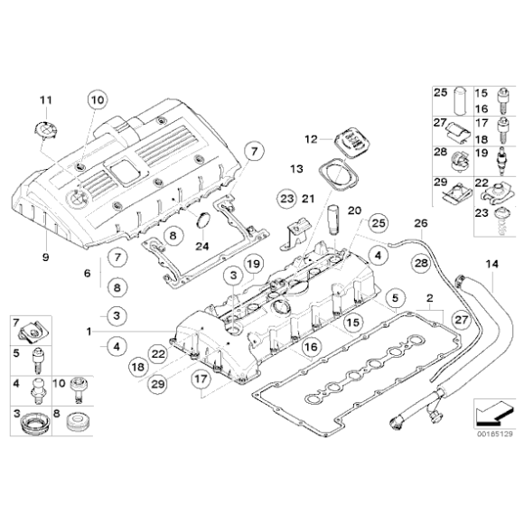 11157559528 Przewód elastyczny odpowietrzający BMW E60N E61N E63N E65 E70 E81 E83 E84 E90 E91 E92 E93 - 11157559528 - Części oryginalne BMW Łódź | Sklep internetowy BMW