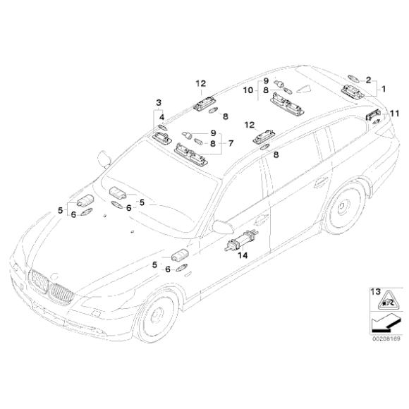 Obudowa wtyczki żółta BMW E30 E60 E61 E82 E88 520 525 530 535 550 M5 316 318 320 323 325 M3 118 120 123 135 1M - 61131378419