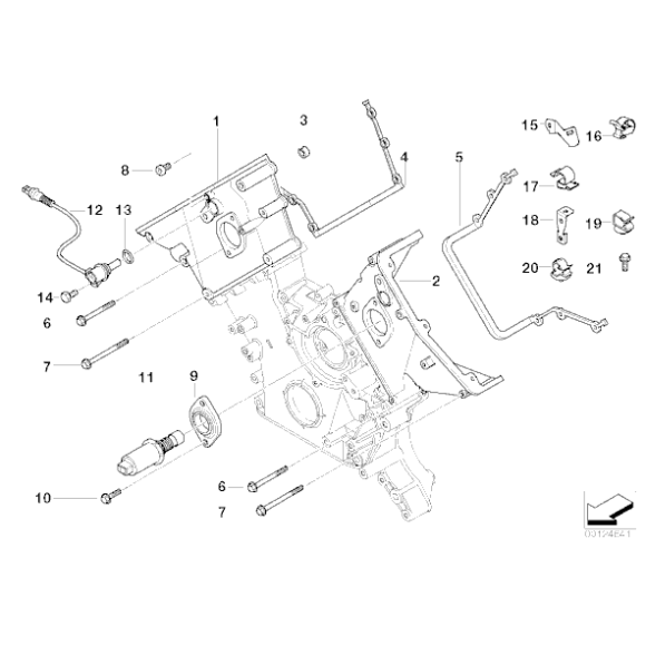 Uchwyt przewodu chłodzenia BMW E30 E31 E32 E34 E36 E38 E39 - 61131378529