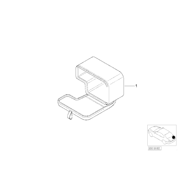 Dla samochodów z  CD changer Alpine, Osłona - 82111466580