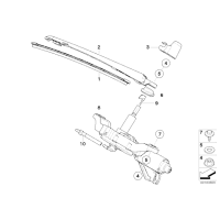 Silnik wycieraczki szyby tył BMW E81 E87 E87N 116 118 120 130 - 67637199569