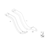 Kanał kabla klapa tył BMW E61 520 523 525 530 535 545 550 - 61136978339