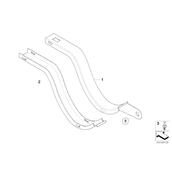 Kanał kabla klapa tył BMW E61 520 523 525 530 535 545 550 - 61136978339