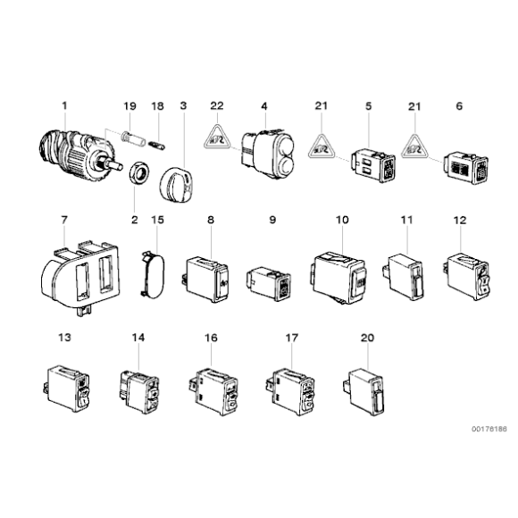Żarówka 0,36 WATT BMW E24 E28 E30 E36 - 61138360844