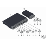 Styk gniazda ELO- Power 2,8x 0,63 BMW E36 E46 E90 E87 E81 E65 E38 E39 F20 F21 F30 MINI - 61138364832