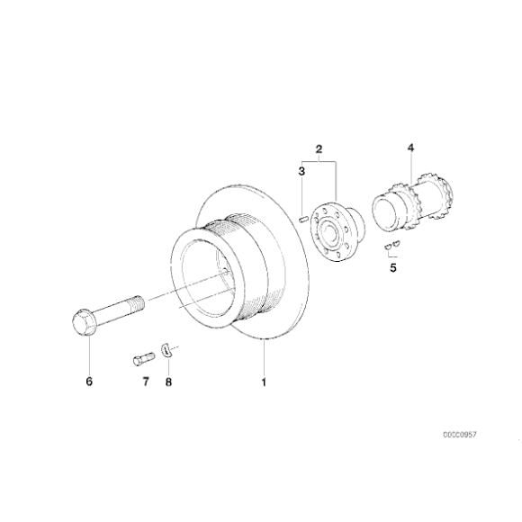 KOŁO ROZRZĄDU BMW 8 E31/ 7 E38/ 5 E39/ X5 E53 4,0/4,4 B