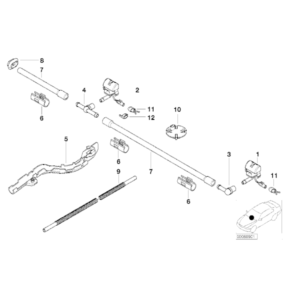 Uchwyt BMW E46 316 318 320 325 328 330 - 61138372278