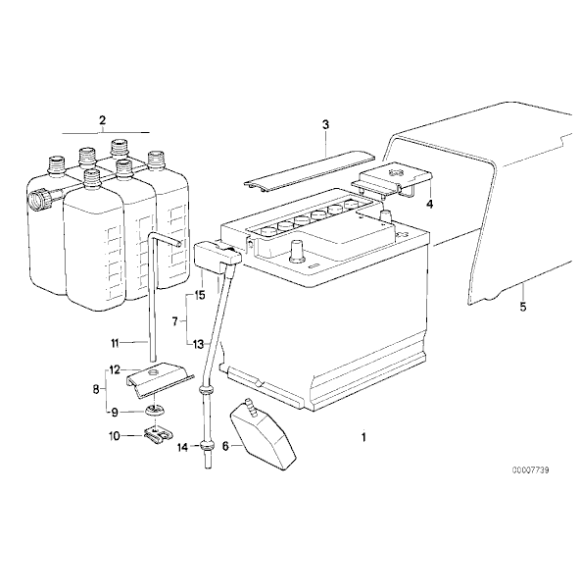 Uchwyt akumulatora BMW E12 E23 E24 E28 518 520 525 528 728 732 733 735 628 630 633 635 - 61211356881