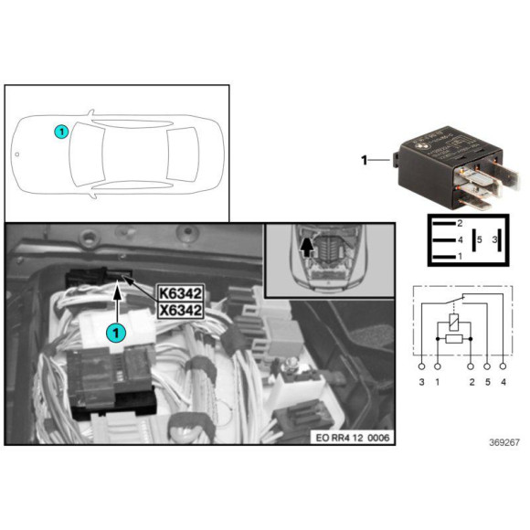 Przekaźnik BMW E70 E70N E71 E81 E87 E87 E88 E90 E91 E92 F01 F10 F12 F13 F25 MINI R55 R56 R57 R60 R61 - 61316919113