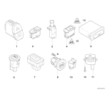Włącznik świateł awaryjnych BMW E60 E61 E63 E64 E70 E71 E83 E84 E89 X1 X3 X5 X6  - 61316919506