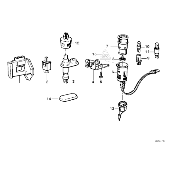 Czujnik włącznik w klapie tył BMW E36 Compact 316 318 323 - 61318360464