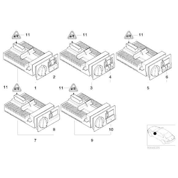 Sterownik świateł włącznik lampy przeciwmgielnej BMW E46 316 318 320 323 325 328 330 M3 - 61319133019