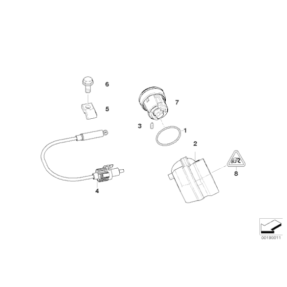 Kostka stacyjki BMW E39 E38 E46 X3 Z4 520 523 528 530 540 728 730 740 750 316 320 330 - 61326901961
