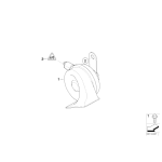 61337193996 Sygnał dźwiękowy niskotonowy MINI R50 R52 R53 Cooper 1,6i 1,4i One Cooper - 61337193996 - Części oryginalne BMW Łódź | Sklep internetowy BMW