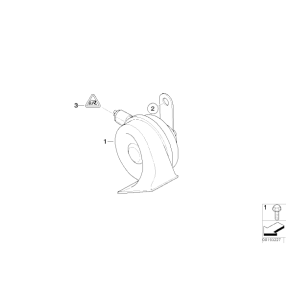 61337193996 Sygnał dźwiękowy niskotonowy MINI R50 R52 R53 Cooper 1,6i 1,4i One Cooper - 61337193996 - Części oryginalne BMW Łódź | Sklep internetowy BMW