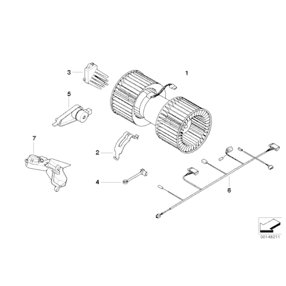 Czujnik temperatury nagrzewn./parownika BMW E46 E66 E81 E83 E84 E87 E90 E91 F48 F55 F56 MINI - 64116930015