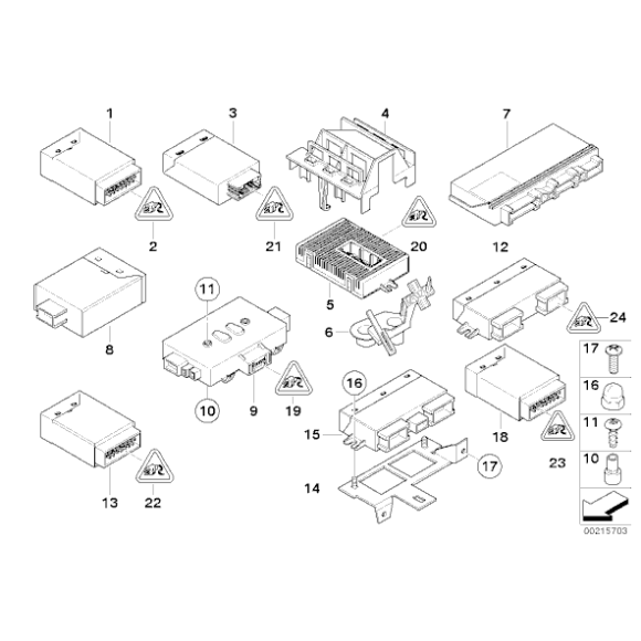 Sterownik modułu Micro Power BMW E60 E61 E63 E64 520 523 525 530 540 545 550 M5 630 645 650 M6 - 61356982347