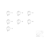 Przekaźnik signalviolett BMW 114 E12 E21 E23 E24 E28 E3 E30 E31 E32 E34 E36 E38 E39 E85 Z4 MINI R52 R57 R59 - 61361388911