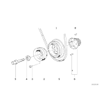 Pasek klinowy BMW E34 520 525 M20 - 11231717016