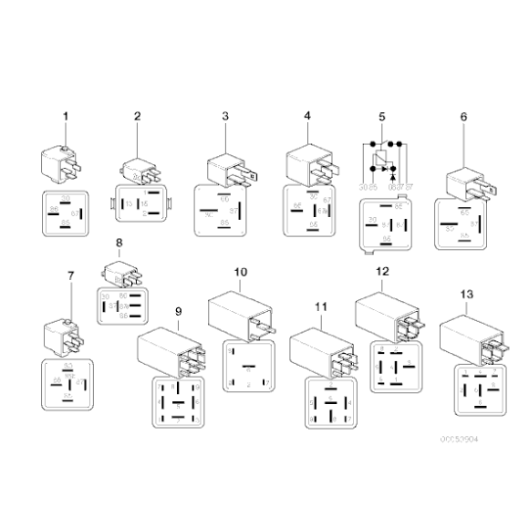 2. akumulator, Przekaźnik ze styk. zw., black - 61368350358