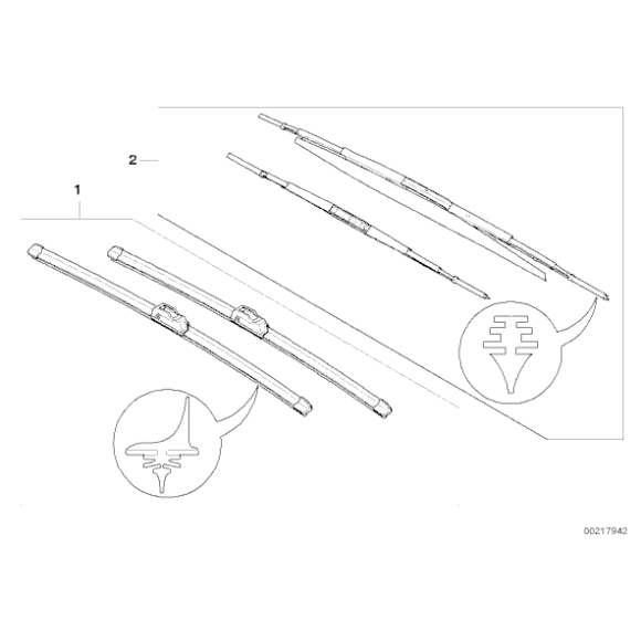61610037009 Wycieraczki szyby przód BMW E46 316i 318i 318d 320d 320i 323i 325i 328i 330i 330d M3 - 61610037009 - Części oryginalne BMW Łódź | Sklep internetowy BMW