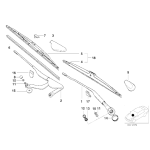 Wycieraczki komplet BMW E38 725tds 728i 730i 730d 740d 740i 735i 750i - 61610134601