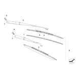 Komplet piór wycieraczek BMW E85 E86 Z4 2,0 2,2 2,5 3,0 M3  - 61610427669
